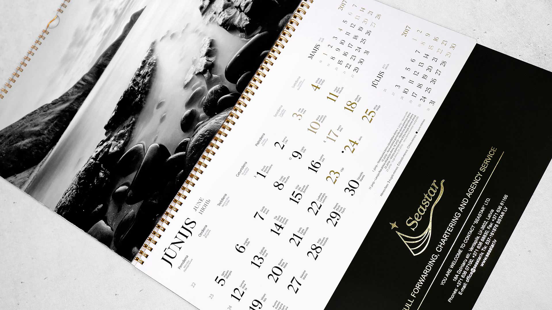 Sienas kalendāru druka Seastar